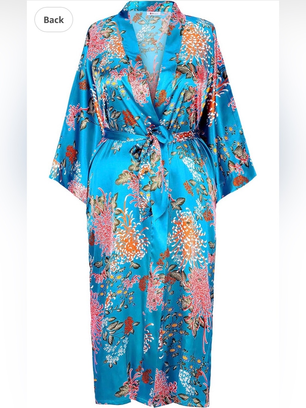 Applesauce - 808V - Plus Size Women's Kimono Long Robe - Vintage Floral One-Size